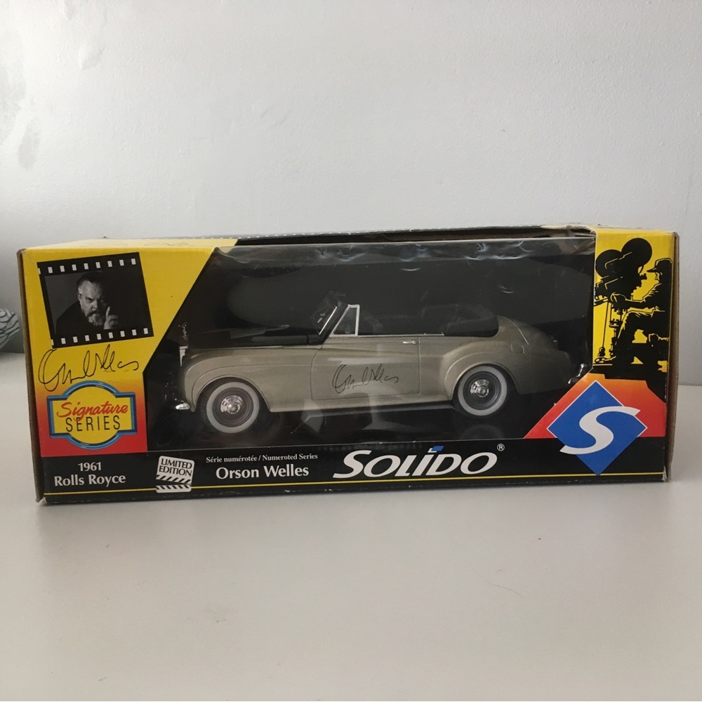 NEW! Vintage 90's Orson Welles 1961 Silver Rolls Royce Replica Car 1:21 Solido
